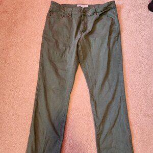 Men's Amazon Essentials Slim Fit Olive Green Jeans- Size 33 X 30